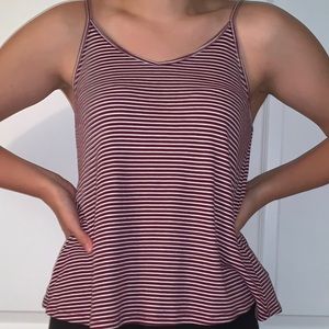 Comfy Striped Red Tank Top